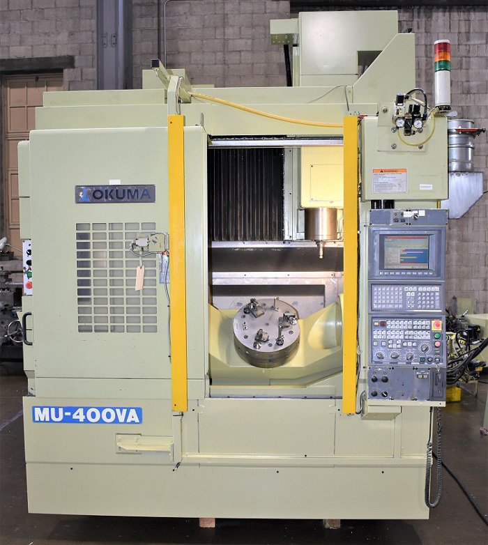 Okuma MU 400VA 5-Axis CNC Vertical Mill, Okuma 400 5 Axis CNC Vertical Mill, Okuma 5 Axis Trunnion Style CNC Vertical Machining Center, 15" 5 Axis CNC Vertical Mill For Sale