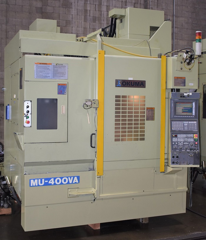 Okuma MU 400VA 5-Axis CNC Vertical Mill, Okuma 400 5 Axis CNC Vertical Mill, Okuma 5 Axis Trunnion Style CNC Vertical Machining Center, 15" 5 Axis CNC Vertical Mill For Sale