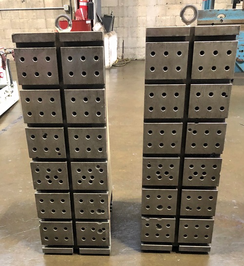 (2) T-Slotted Angle Plates, (2) Angle Plates with T-Slots, used T-Slotted Angle Plates For Sale, used angle Plates with T-Slots For Sale, Angle Plates For Sale in Cincinnati, OH