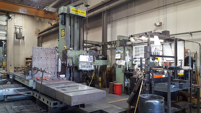 Used 5" Giddings & Lewis Table Type Horizontal Boring Mill For Sale