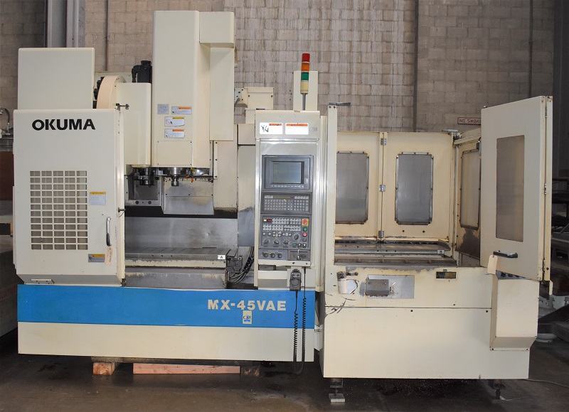 Used Okuma MX-45VAE CNC Vertical Machining Center w/ Pallet Shuttle For Sale