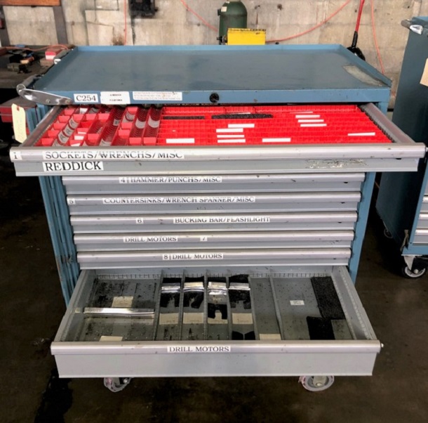 11 Drawer Lista Tool Cabinet, 11 Drawer Lista Rolling Tool Cabinet, 11 Draw Lista Cabinet For Sale, used Tool cabinet for sale