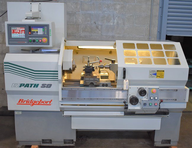 Used Bridgeport Romi Ez Path SD CNC Turning Center For Sale, Used Romi Bridgeport CNC Lathe For Sale