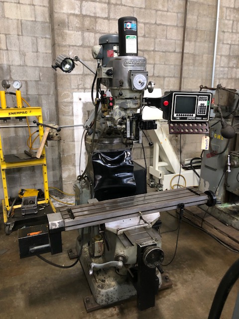 Bridgeport Series 1 CNC Vertical Knee Mill, Bridgeport Knee Mill with Prototrak MX-2 CNC Control, Bridgeport 2-Axis CNC Mill For Sale, Tool Room CNC Vertical Mill for sale, 2hp Bridgeport CNC Mill
