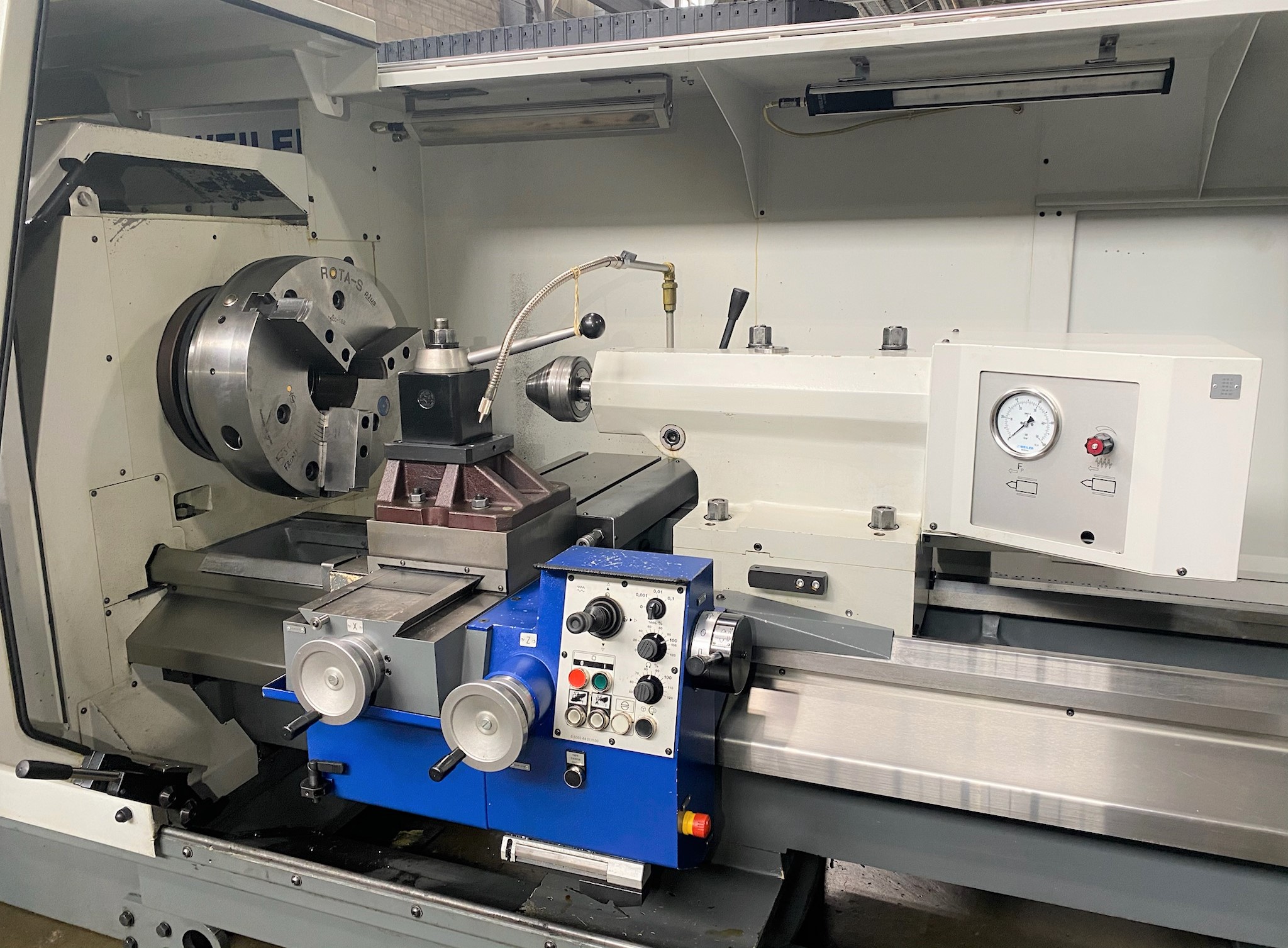 28" x 80" WEILER E70 CNC FLAT BED LATHE, Used Weiler E70 x 2000 CNC Lathe For Sale, Weiler Oil Country Lathe for sale, Used 28" x 80" CNC Flat Bed Lathe For Sale