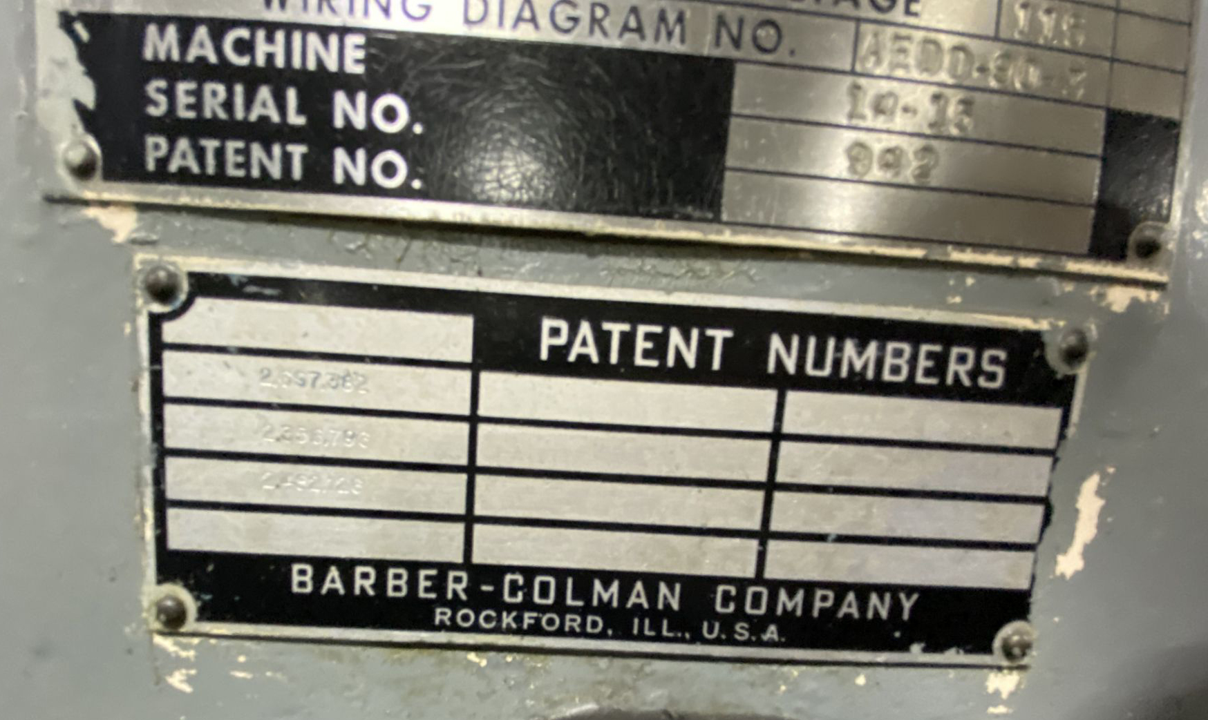 14-15 Barber Colman Horizontal Heavy Duty Gear Hobber, used 14-15 Barber Colman Horizontal Heavy Duty Gear Hobber for sale, Bourn & Koch, Pfauter